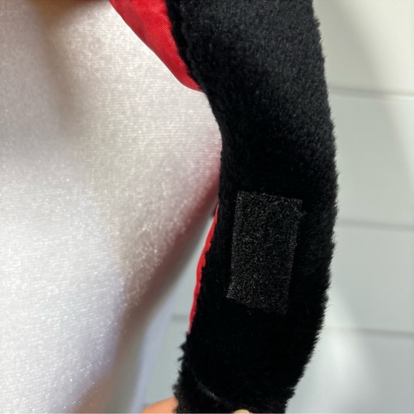 Scary Teeth Halloween Witch Goblin Long Chin Mole Latex Mask Velvet Black Hood - Picture 8 of 11